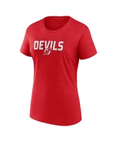 Logo Athletic Women's Red New Jersey Devils Launch Scoop Neck T-Shirt