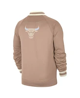 Nike Men's Tan Chicago Bulls 2024/25 City Edition Authentic Showtime Performance Full-Zip Jacket