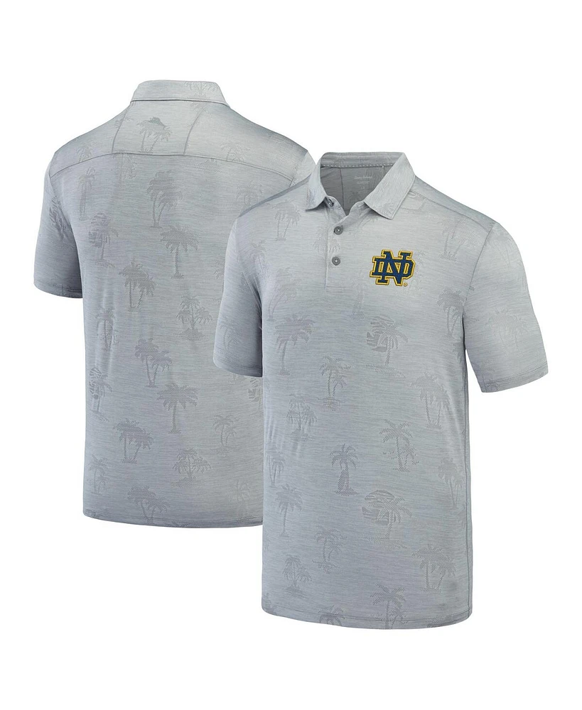 Tommy Bahama Men's Gray Notre Dame Fighting Irish Sport Palm Coast Palmera IslandZone Polo