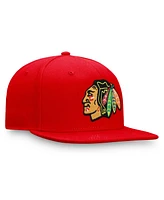 Fanatics Men's Red Chicago Blackhawks Core Primary Logo Snapback Hat