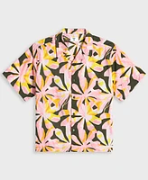 Mode of One Men's Floral Tones Relaxed-Fit Printed Button-Down Camp Shirt, Exclusively at Macy's