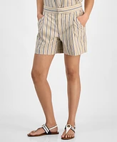 Tommy Hilfiger Women's Striped Clean-Front Shorts