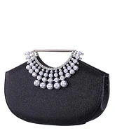 Nina Crystal Encrusted Small Handle Bag