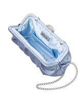 Nina Pleated Frame with Crystal Clasp Clutch
