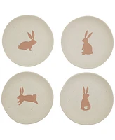 Haven 6" Easter Bunny Stoneware Appetizer Plates, Set of 4