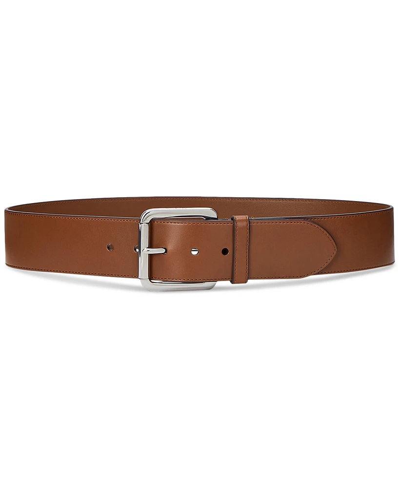 Lauren Ralph Vachetta Leather Wide Belt