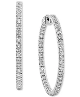 Diamond & Out Hoop Earrings (5 ct. t.w.) 10k White Gold or Yellow