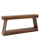 Tribesigns Farmhouse Entryway Table, 70.87-Inch Console Table with Storage, Wood Sofa Table Behind The Couch, Industrial Hallway Accent Table for Livi