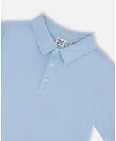 Deux par Big Boys Short Sleeve Polo Shirt Pale Blue