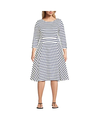 Lands' End Plus Starfish 3/4 Sleeve Dress