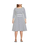 Lands' End Plus Starfish 3/4 Sleeve Dress