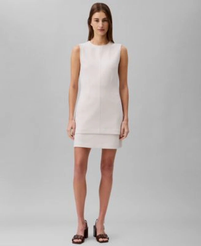 Calvin Klein Womens Sleeveless Tailored Knit Tunic Miniskirt