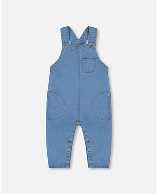 Deux par Baby Boys Light Soft Denim Overalls Jeans Blue