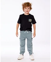 Deux par Big Boys French Terry Sweatpants With Side Pockets Grayish Teal