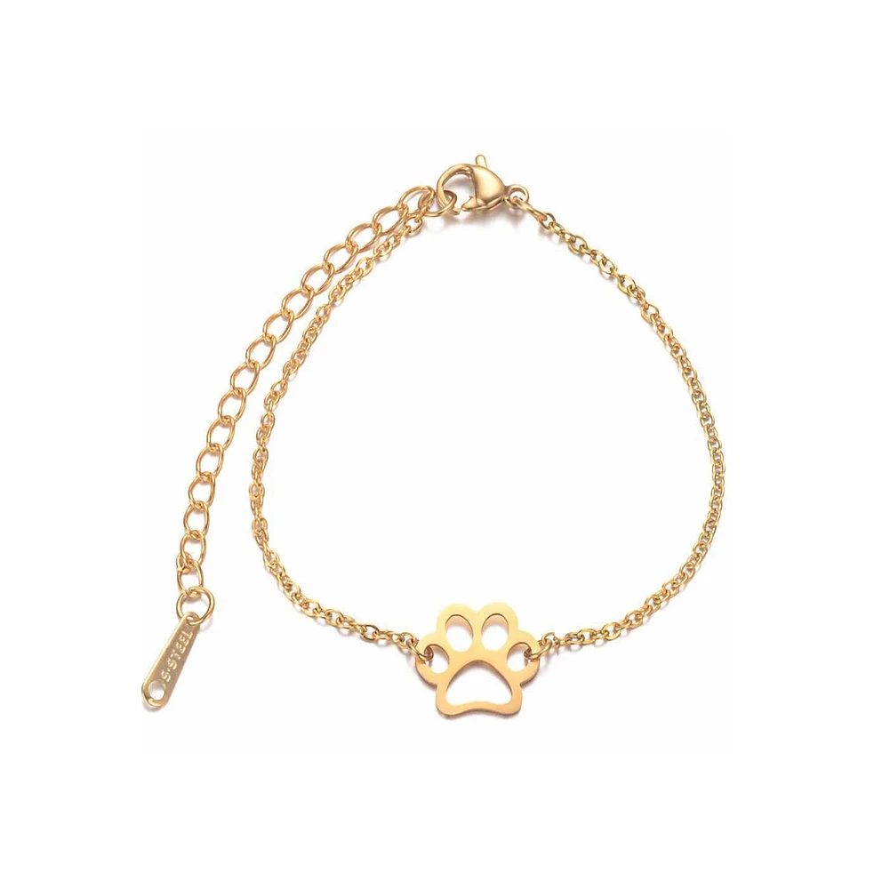 EternalPrint Link Chain Paw Print Charm Bracelet