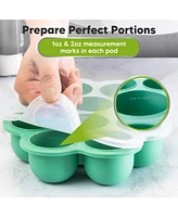 KeaBabies Prep Silicone Baby Food Freezer Tray with Clip-on Lid, 2oz x 10 Molds, Bpa-Free Storage