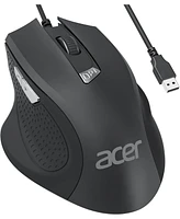 acer Wired Mouse, 4 Adjustable Dpi Usb Computer Mouse with Side Buttons, 5FT Cord Ergonomic Mouse, 6 Buttons, 3200 Dpi Optical Mouse, Compatible with