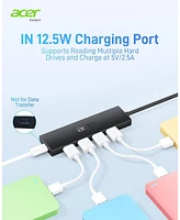 acer Usb Hub 4 Ports, Multiple Usb 3.0 Hub, Usb A Splitter for Laptop with Usb C Power Port, Usb Extender for A Port Laptop, Windows, Linux, acer Pc a