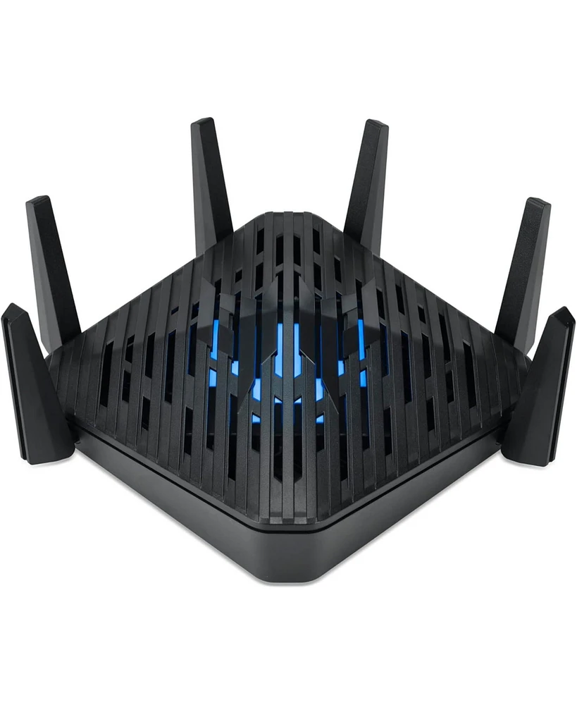 acer Predator Connect W6 Wi-Fi 6E Gaming Router | Hybrid QoS Compatible with Intel Killer Prioritization Engine | Tri-Band AXE7800 2.4GHz/5GHz/6GHz |