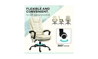 Executive Office Chair with Massage and Heating Options for Relaxation