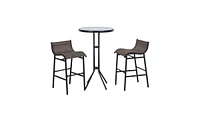 3-Piece Outdoor Bistro Set for Patio, Garden, or Balcony Dining