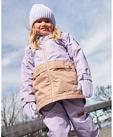 Deux par Big Girls Colorblock Mid-Season Jacket Lilac And Taupe