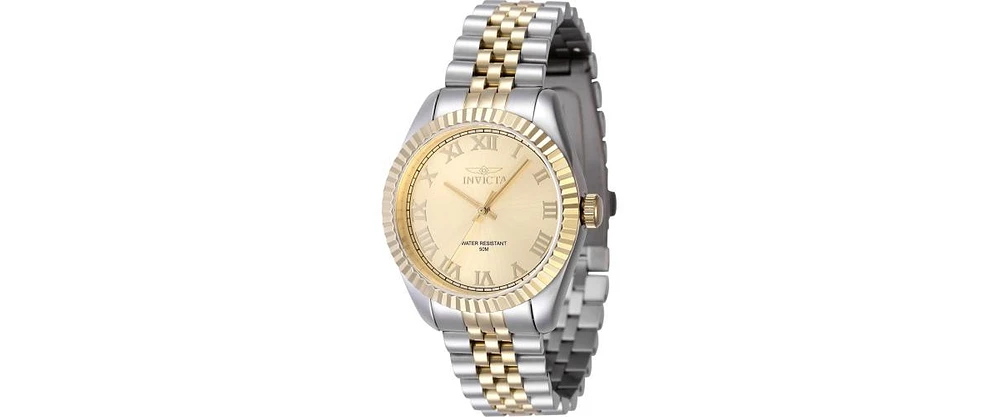 Invicta Women's 47416 Specialty Quartz 3 Hand Gold Dial Watch