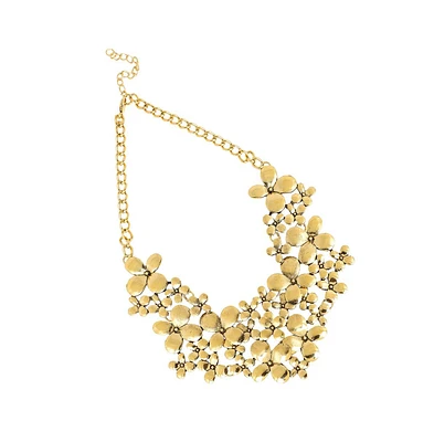 Botanical Cluster Statement Necklace