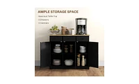 Kitchen Storage Cabinet Spacious Organizer for Pantry, Dishes, and Essentials