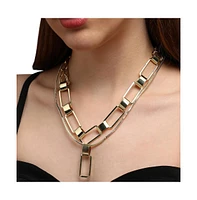 Industrial Chainlink Multi-Layer Necklace