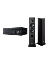 Sony SSCS3 3 Way Floorstanding Black 2 Pack Speaker Bundle