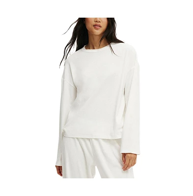 Cotton On Women's Pointelle Long Sleeve Top