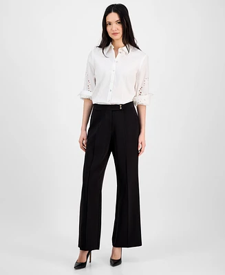 T Tahari Women's High-Rise Wide-Leg Pants
