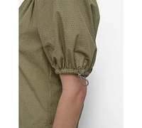 Dkny Women's Bungee-Sleeve Perforated Tech Top