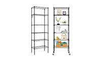 Carbon Steel Storage Rack with Wheels for Easy Mobility and Durability