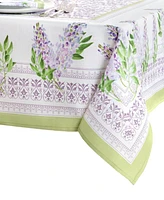 Elrene Lilac Garden Floral Rectangle Tablecloth