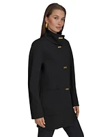 Donna Karan New York Women's Crepe Stand-Collar Coat