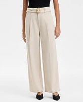 I.n.c. International Concepts Women's High-Rise Belted Wide-Leg Pants, Exclusively at Macy's