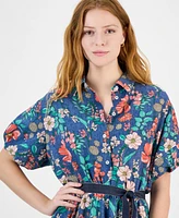 Tommy Hilfiger Women's Floral-Print Shirtdress