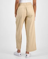 Nautica Jeans Women's Linen-Blend Wide-Leg Pants