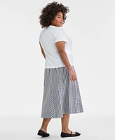 On 34th Plus Mama Graphic Knit Short-Sleeve Top, Exclusively at Macy's