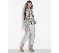 Tommy Hilfiger Women's Floral-Print Long-Sleeve Blazer