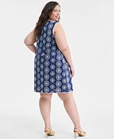 On 34th Trendy Plus Eyelet Shift Dress, Exclusively at Macy's