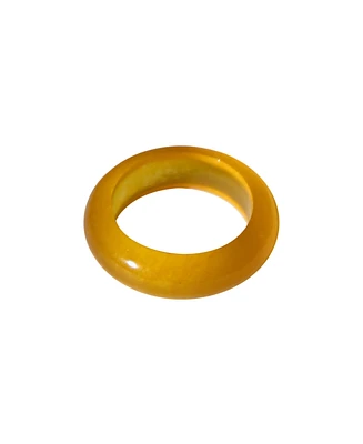 Carrie — Yellow jade ring