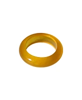 Carrie — Yellow jade ring