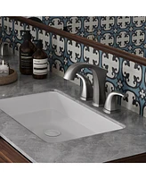 8 in. Widespread Double Handle Black Bathroom Faucet
