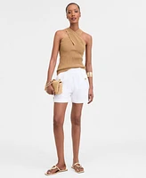 I.n.c. International Concepts Women's Side-Pocket Tab-Hem Shorts, Exclusively at Macy's