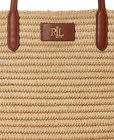 Lauren Ralph Lauren Straw Brie Tote Bag