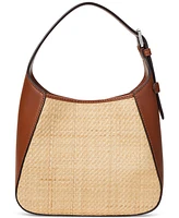 Lauren Ralph Lauren Raffia Mini Tanner Shoulder Bag