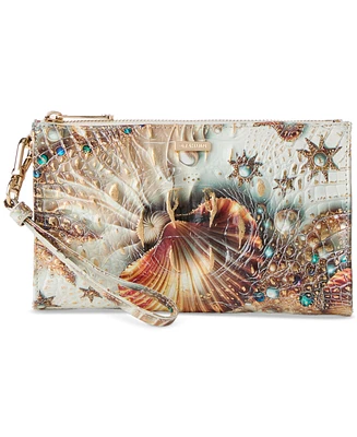 Brahmin Daisy Melbourne Embossed Leather Clutch